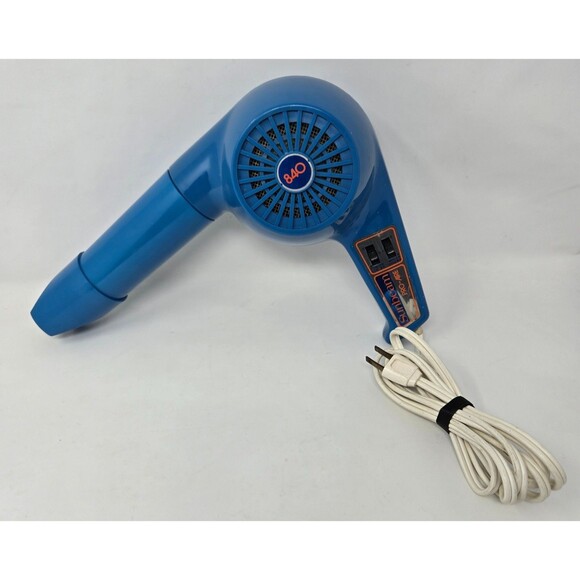 Vintage Sunbeam Pro-Aire 840 Hair Blow Dryer 1980s Blue Attachment 4 Settings - Picture 1 of 15